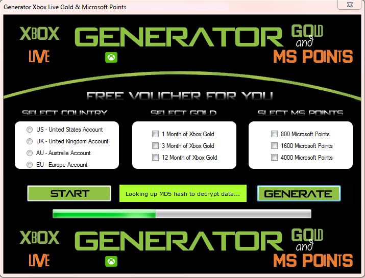 Xbox live 4000 microsoft points code generator free download full